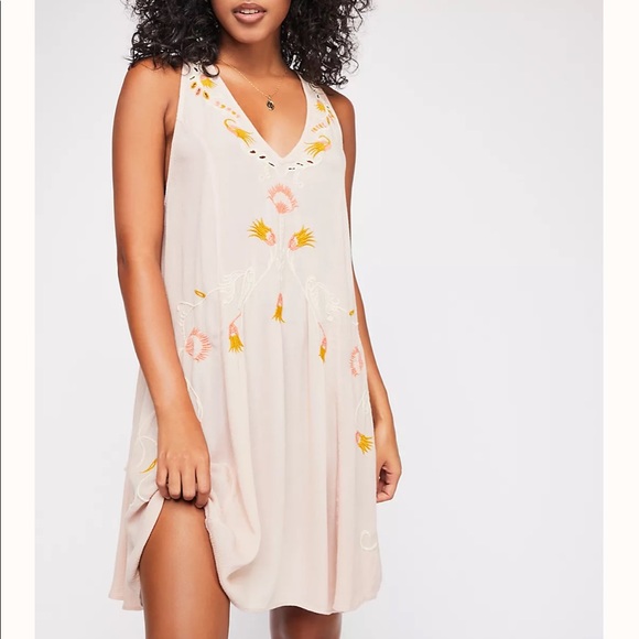 Free People Adelaide Festival Slip Dress in Rose/Blush Combo - Picture 4 of 16